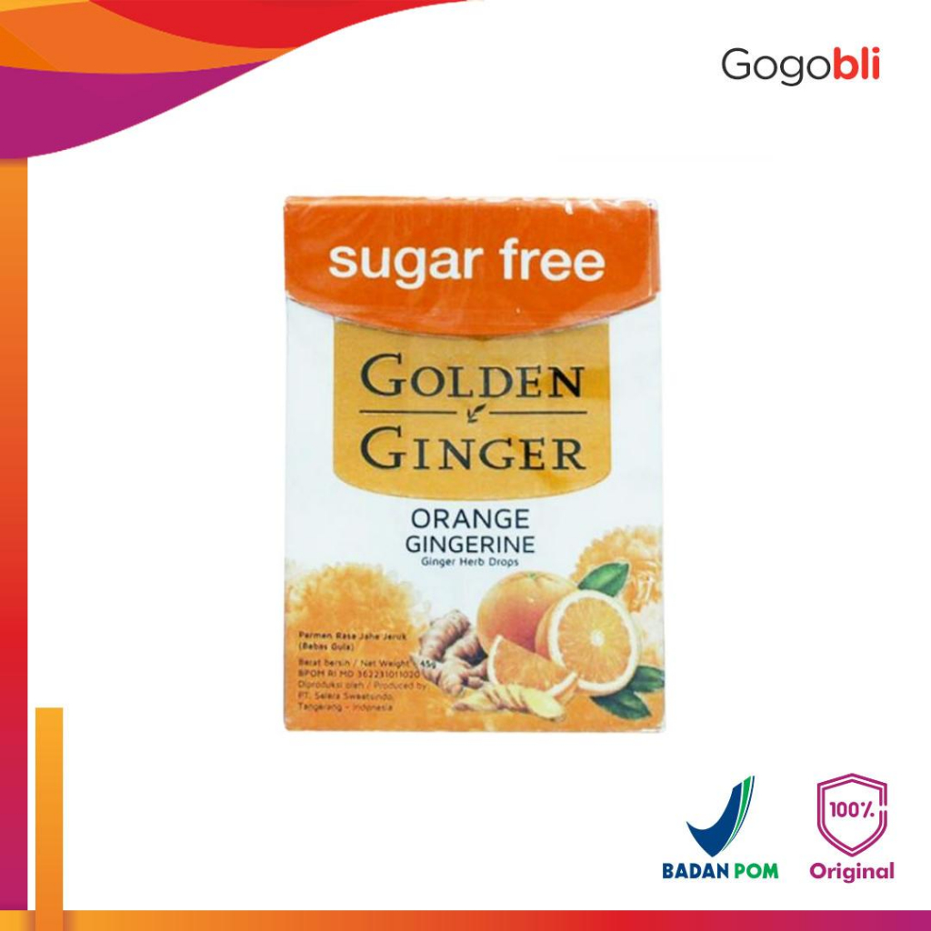

Golden Ginger Flip Top Sugar Free Orange Gingerin 45gr