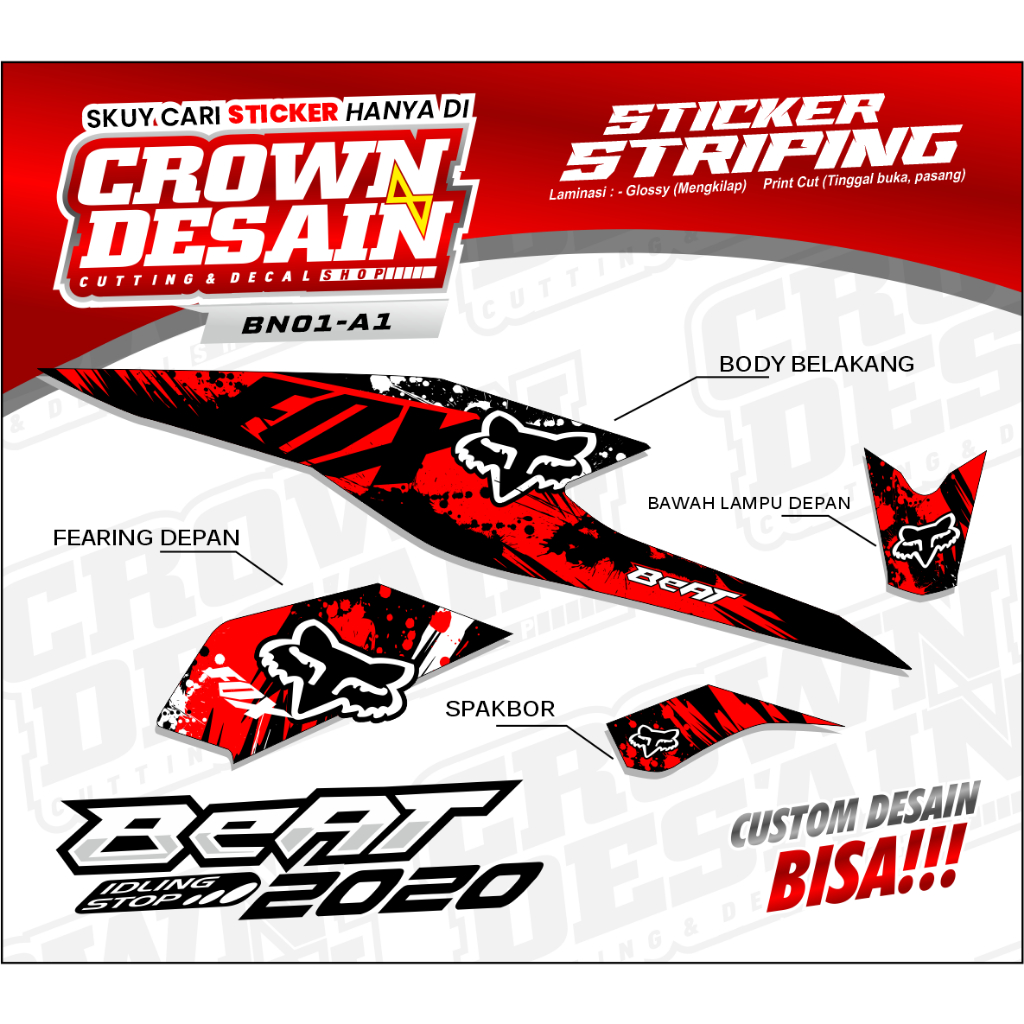 STRIPING BEAT STREET 2020 - Beat Deluxe 2020 - Beat Street 2020 - Beat Facelift 2020 - CROWNDESAIN B