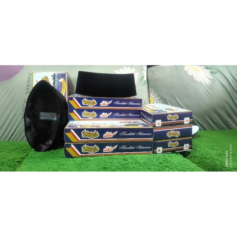 peci songkok hitam cap kapal premium