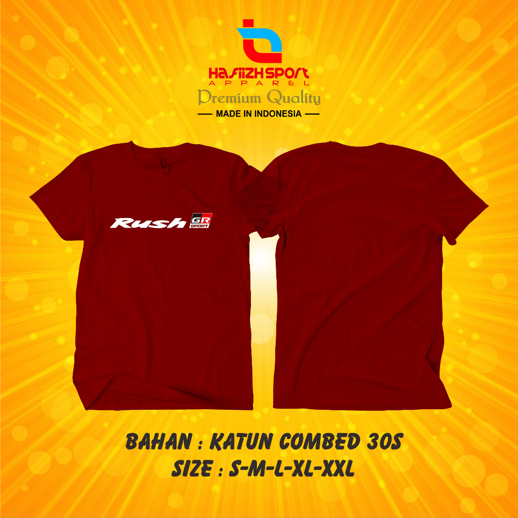 KAOS BAJU MOBIL TOYOTA RUSH GR SPORT PREMIUM / KAOS TOYOTA RUSH TERBARU