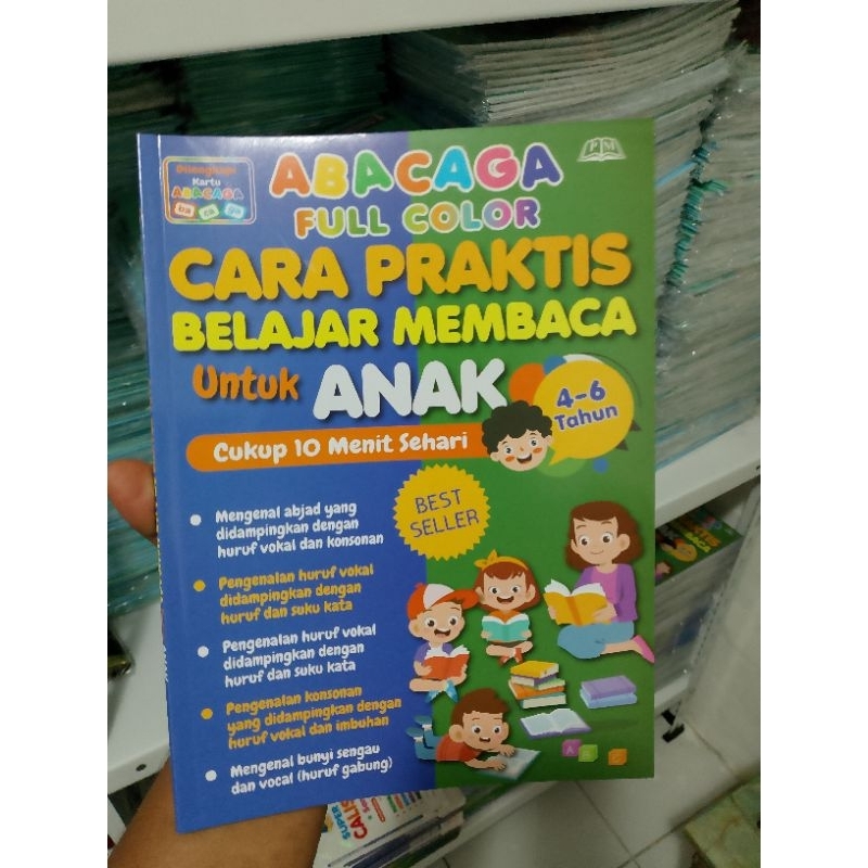 buku abacaga full colour belajar membaca original