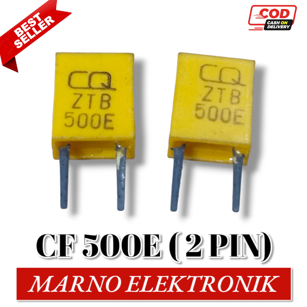 CERAMIC CRYSTAL FILTER CF500E CF 500E 500 2 PIN 2 KAKI KERAMIK KRISTAL