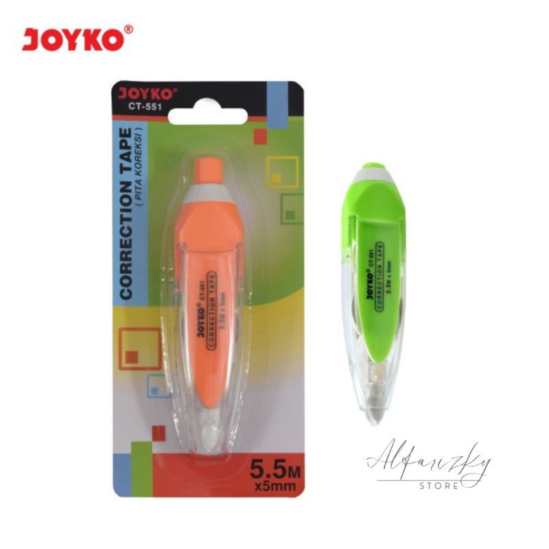 

Correction Tape JOYKO CT551 5,5m x 5mm - Tipe X Pita Koreksi