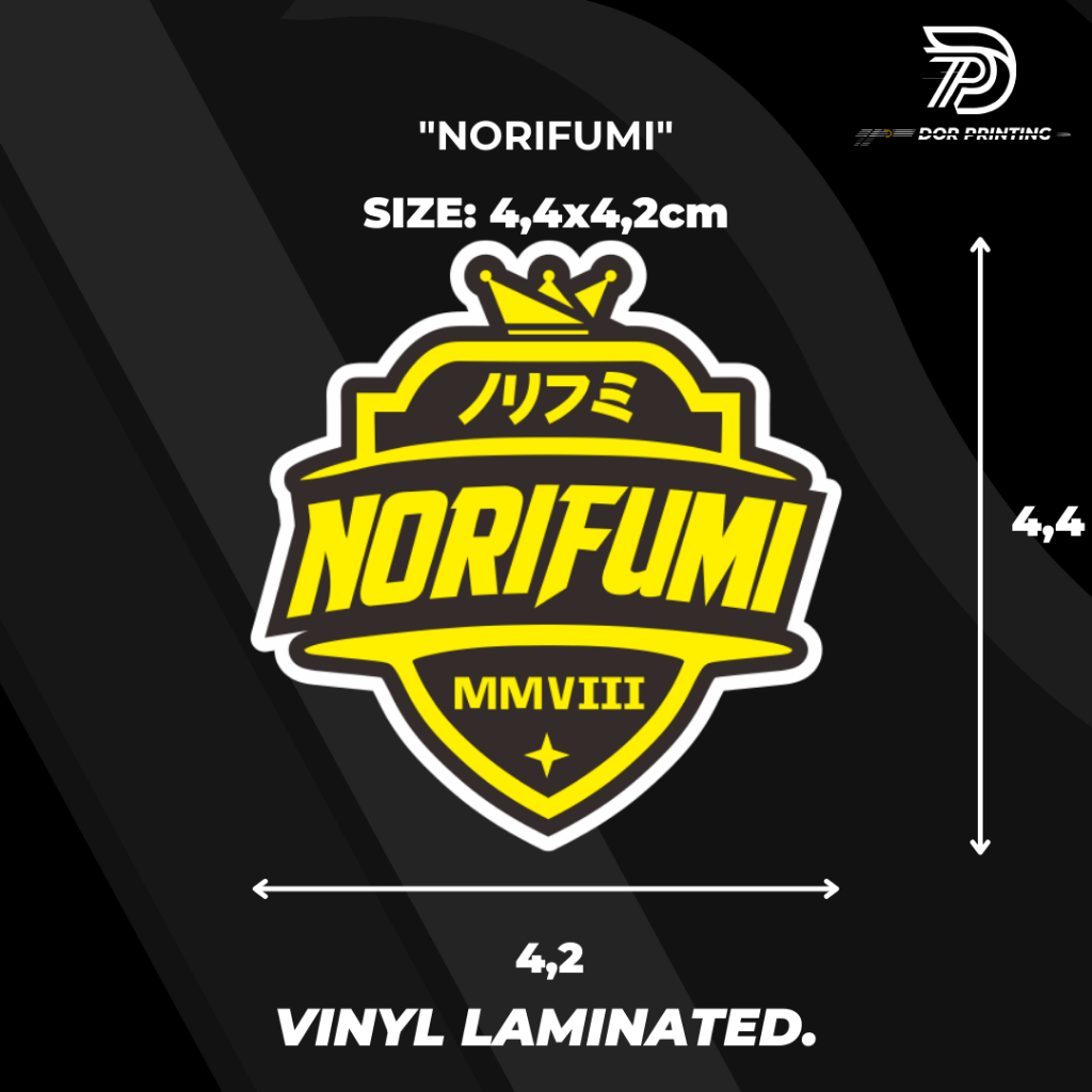 

STICKER/ NORIFUMI VIRALL KEREN LOGO NORIFUMI