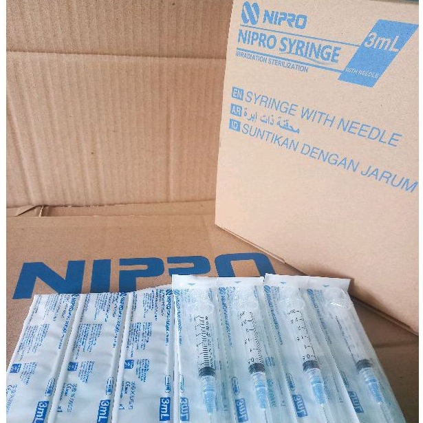 Spuit Syringe 3cc 3ml Nipro eceran