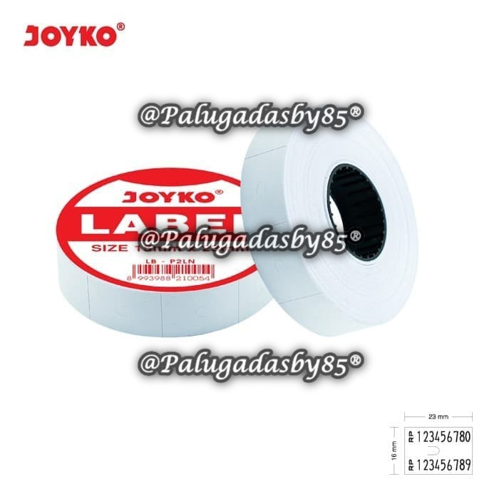 

(1 Biji) Kertas Label Harga Joyko LB-P2LN Merah / Price Label Roll Joyko 2 Baris Line Warna Putih LB-P2LN / Joyko LBP2LN LB P2LN