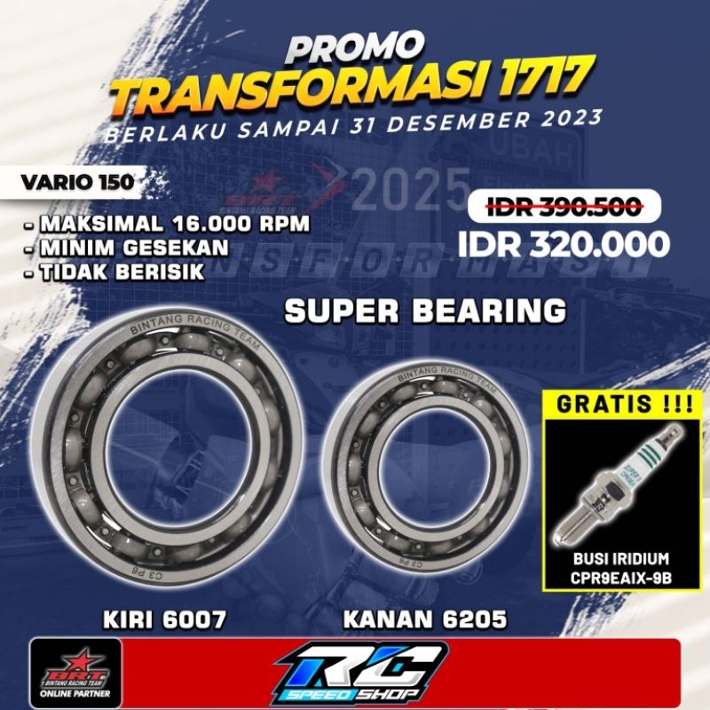 SUPER BEARING BRT VARIO 150 CRANKSHAFT VARIO 150 BRT BEARING KRUK AS BRT