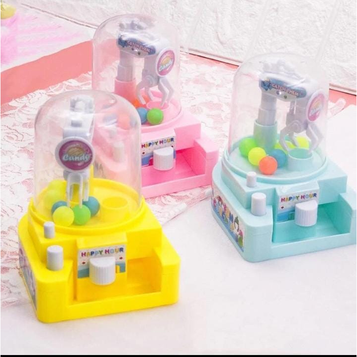 Mainan Mesin Capit Bola Mini Ball Cather  Candy Machine Jepit Permen