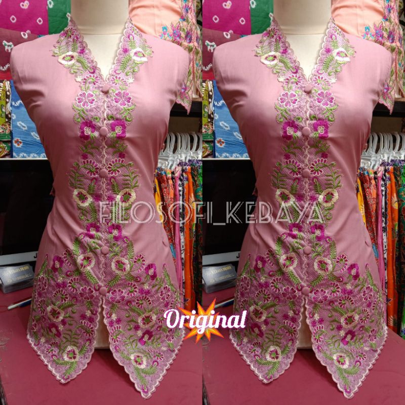 Jumbo // Atasan kebaya encim katun bordir // encim lengan panjang // kebaya encim premium