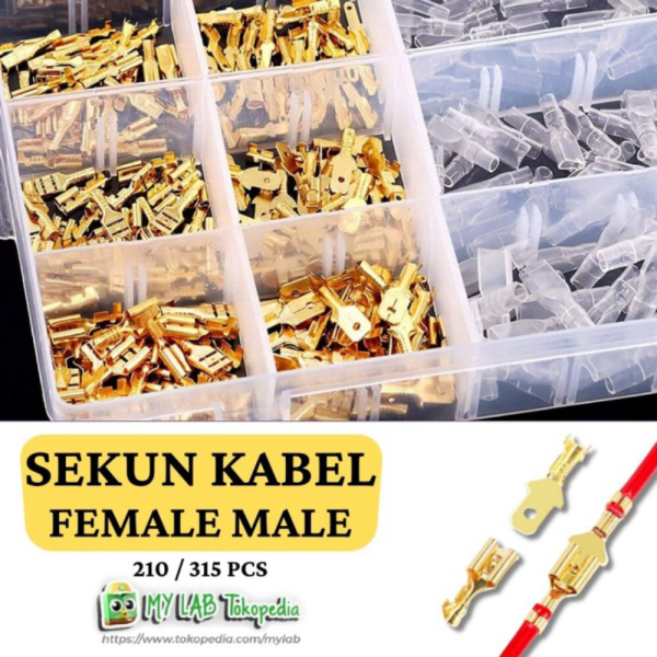 Unik Skun Sekun Konektor Kabel Terminal Aki Listrik Insulated 315 Pcs - Sekun 270pcs Berkualitas