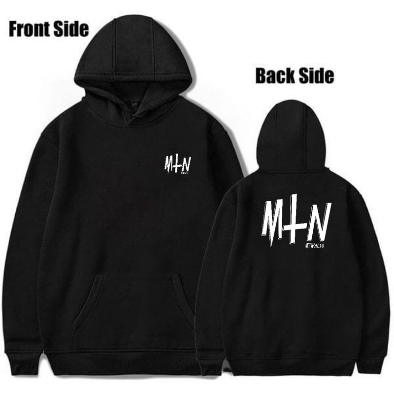 HOODIE MTWON | JAKET HITAM PRIA WANITA | COTTON FLEECE