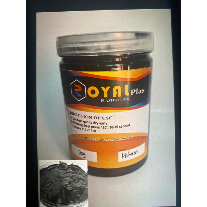 

Tinta Sablon Plastisol ROYALPLAS Black Eco @1Kg