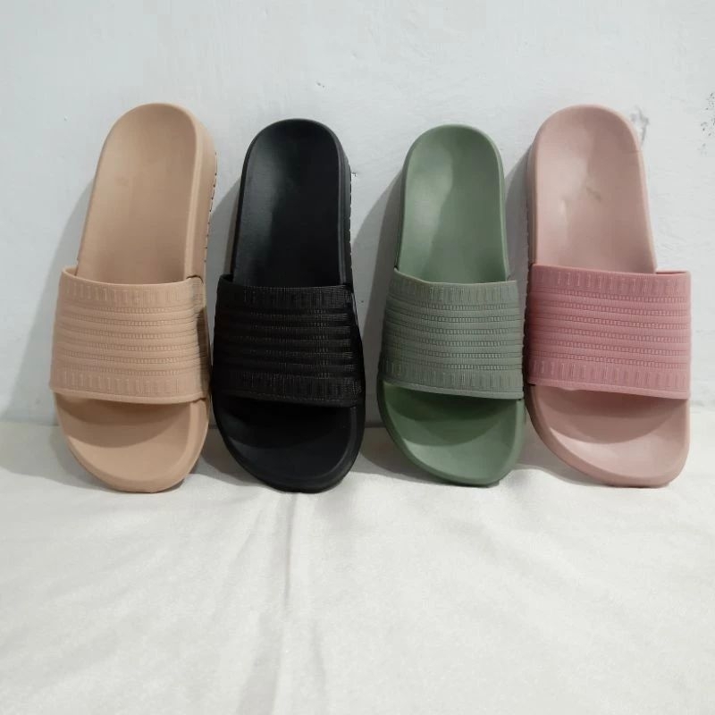 SANDAL WANITA TERLARIS IRSOE211 SANDAL FLAT/SLIP-ON WANITA TERBARU ANTI SELIP KARET EVAPHYLON 36-40