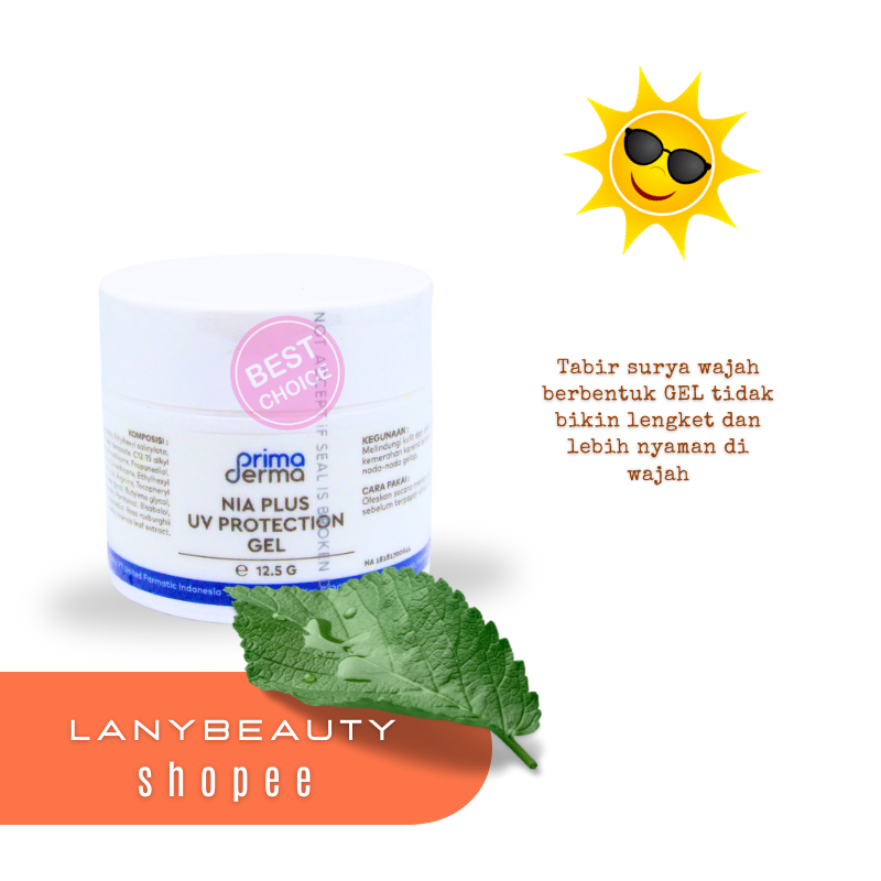 Primaderma Nia Plus Uv Protection Cream dan Gel  SPF 30 Warna Putih