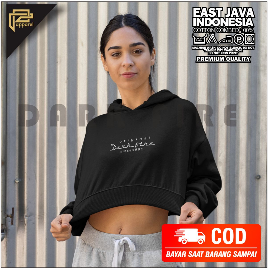 Crop Jaket Hoodie Jumper sweater  Wanita All Size - Big Size jumbo bahan adem