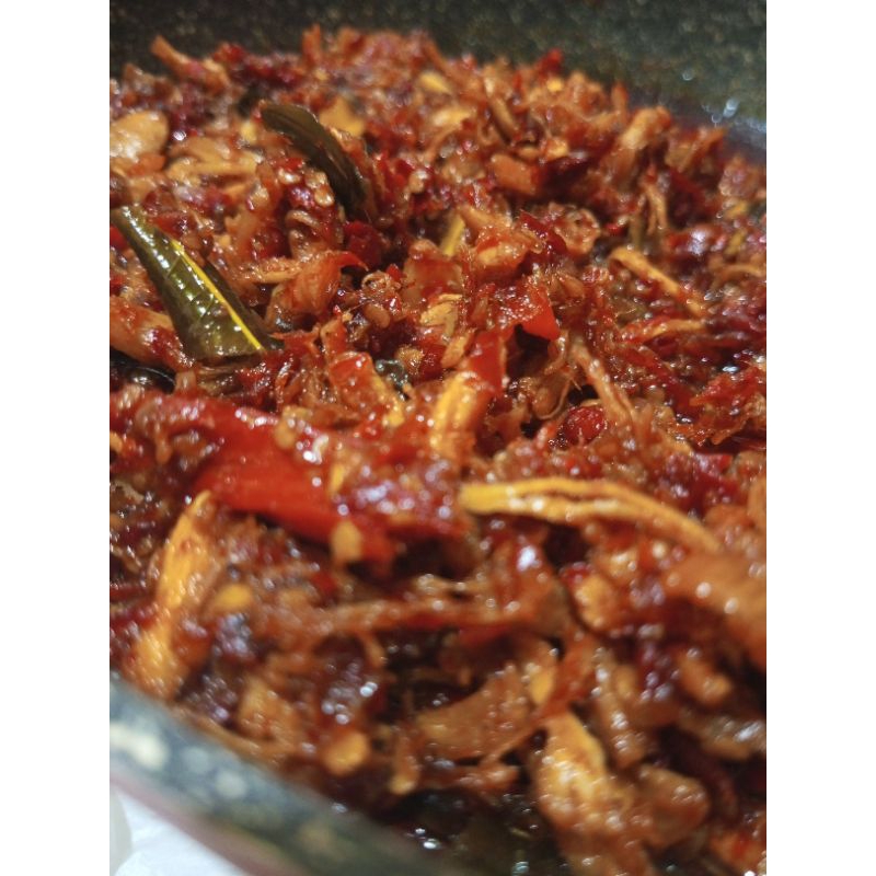 

sambal ayam suwir 125grdan cumi segar