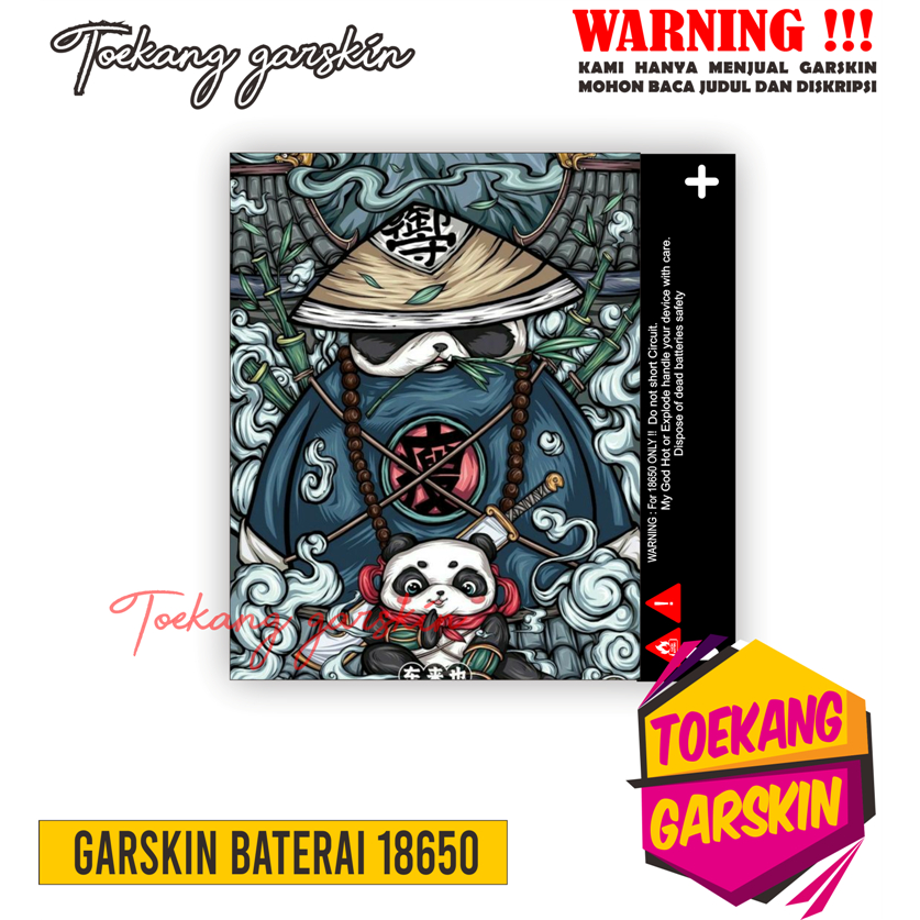 

GARSKIN STIKER BATERAI 18650 PANDA