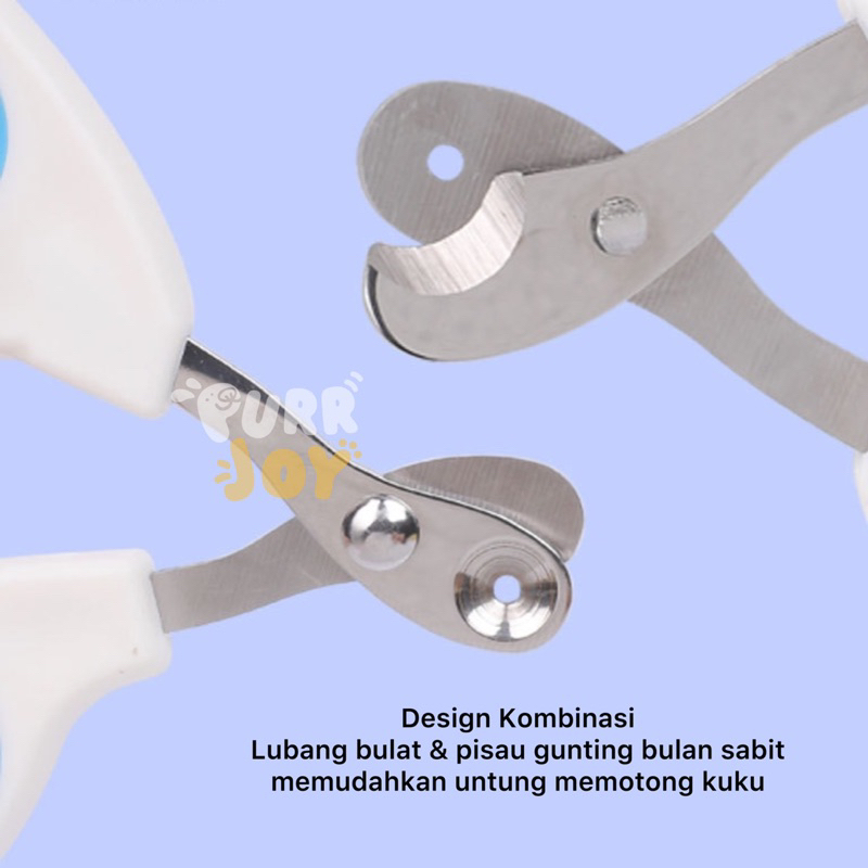 PURRJOY Gunting Kuku Anjing Kucing Lubang  Pet Nail Clipper   Alar Grooming Hewan Peliharaan Gunting Kuku Kucing Murah Lebay