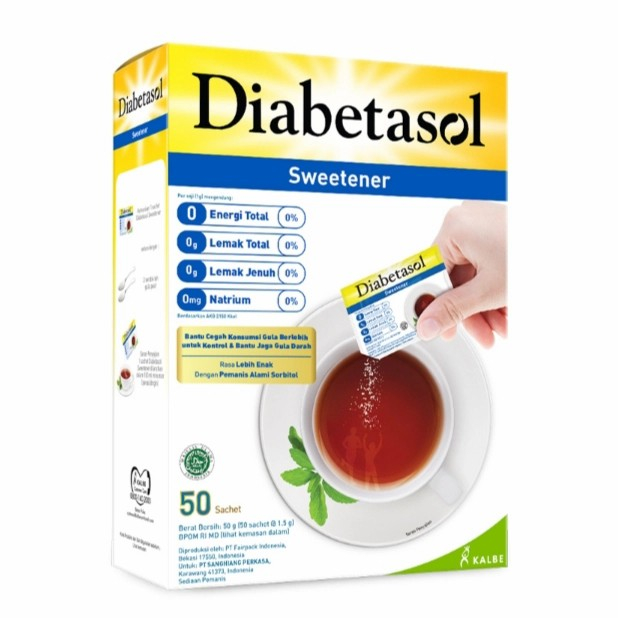 

Diabetasol sweetener gula zero calorie 50 sachet