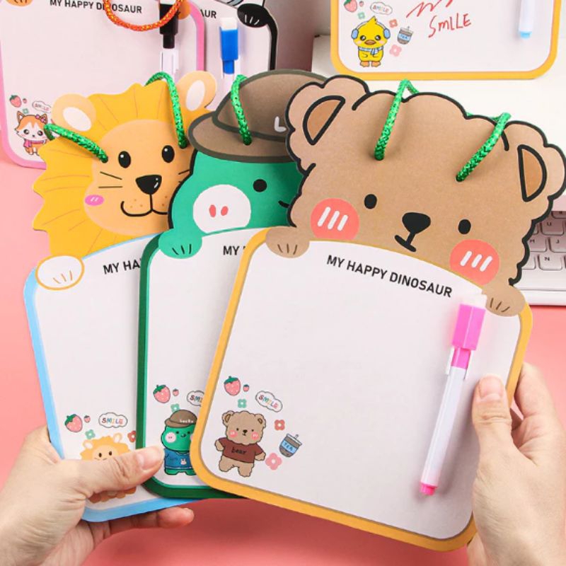 

PAPAN TULIS MINI KARAKTER LUCU GRATIS SPIDOL/ PAPAN TULIS KECIL FREE SPIDOL / MINI WHITEBOARD