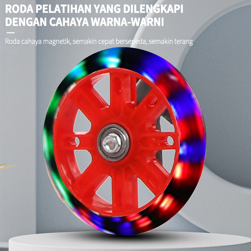 Sepeda bmx anak 14  inch new RODA PELATIHAN YANG DILENGKAPIDENGAN CAHAYA WARNA-WARNI