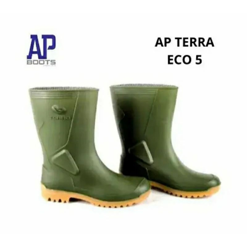 AP BOOTS SEPATU BOOT PENDEK 100% ORIGINAL -AP TERRA ECO 5 HIJAU PVC