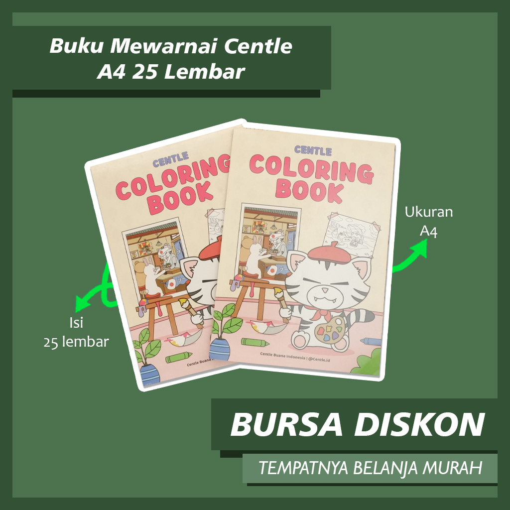 

Buku Mewarnai Centle A4 25 Lembar Coloring Book Centle Drawing Book untuk Anak Sekolah Buku Gambar Menggambar