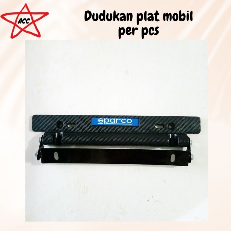 DUDUKAN PLAT MOBIL / TATAKAN PLAT MOBIL / MODEL JDM CARBON LOGO SPARCO / DUDUKAN PLAT MOBIL STYLE SP