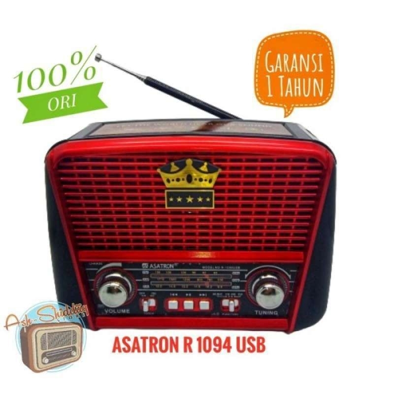 RADIO ASATRON R 1094 R1094 1094USB R1094USB 3 BAND RADIO FM AM SW USB TF CARD PLAYER ADA LAMPU LED E