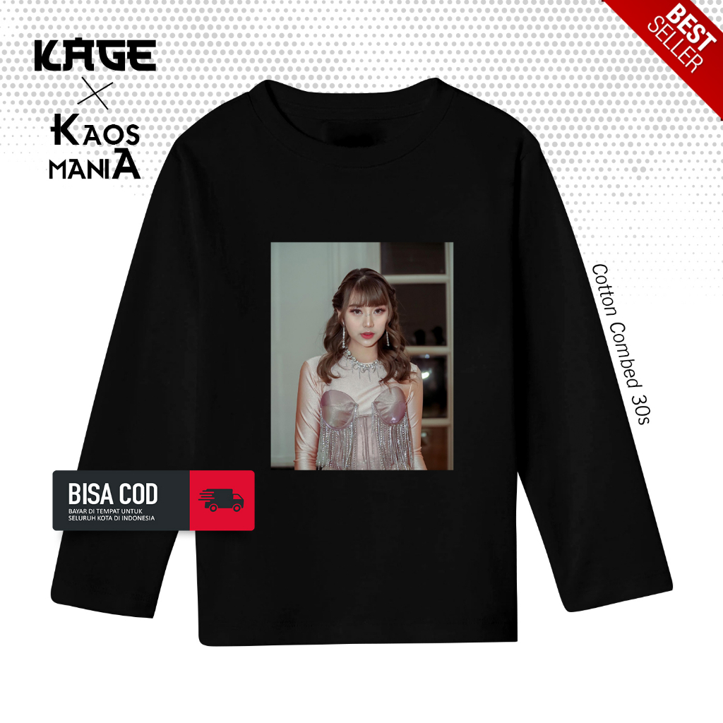 Baju Kaos GHEA INDRAWARI Tangan Panjang - Kaos Musik Band KAOS KAGE