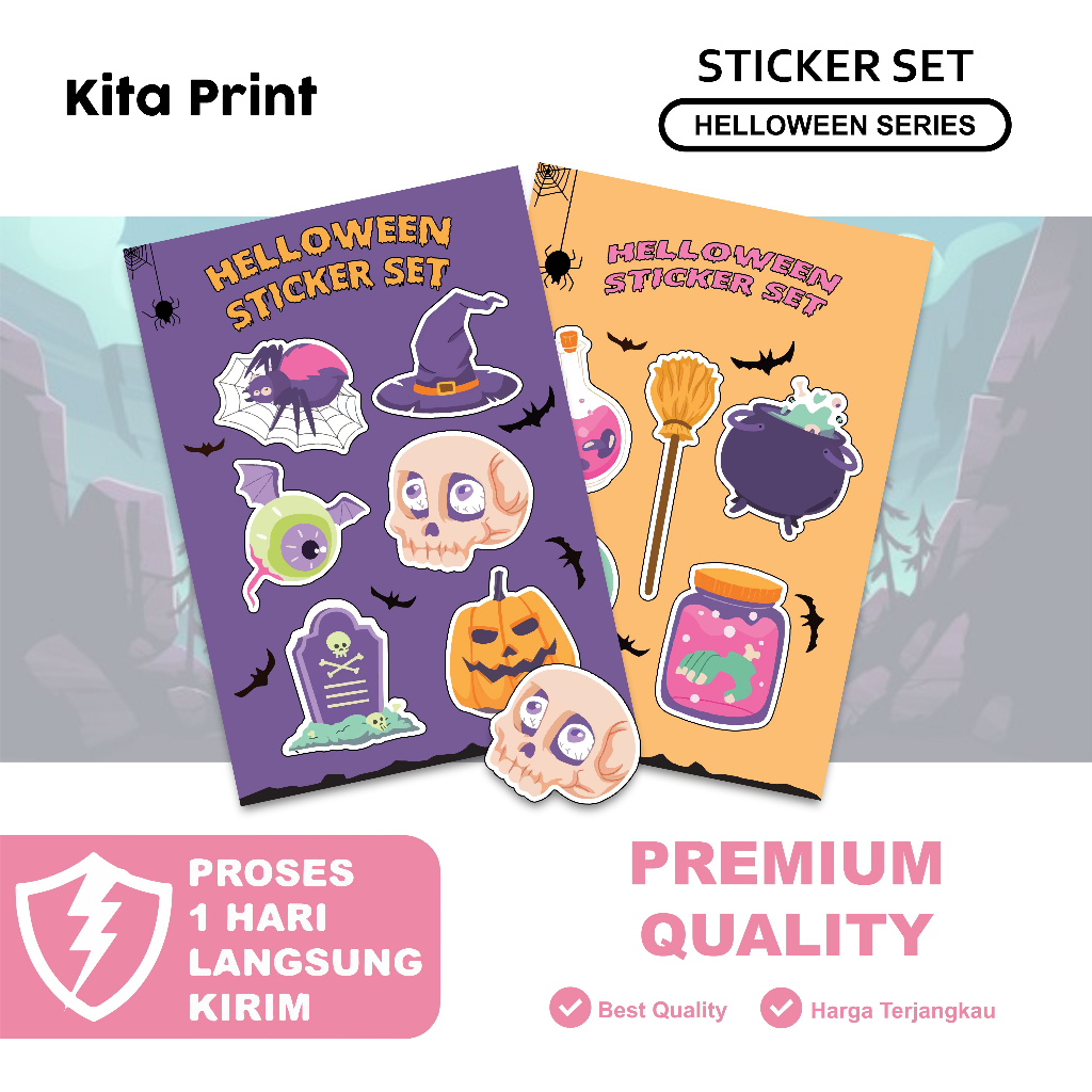 

Cetak Stiker Sheet Pack Kiss Cut Sticker Sheet Brand Logo Stiker Asthetic Hallowen Sticker