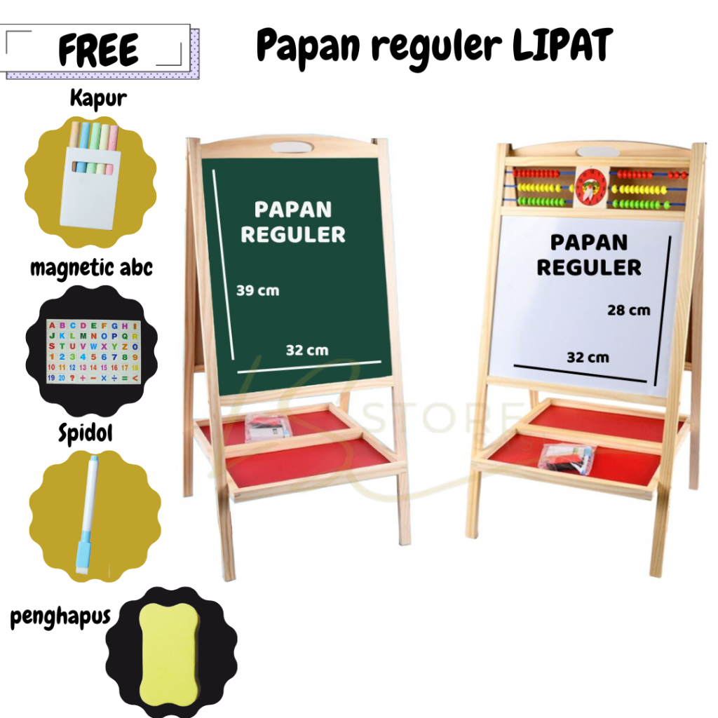 

REGULER/IKEA MALA Papan lukis, kayu lunak/putih, papan tulis bisa menggunakan spidol kapur Mainan Papan Tulis lipat Anak Blackboard dan Whiteboard 2 in 1 bolak balik / Wooden 2in1 Magnetic Board/Papan tulis lipat 2in / Papan lukis, kayu lunak/putih,