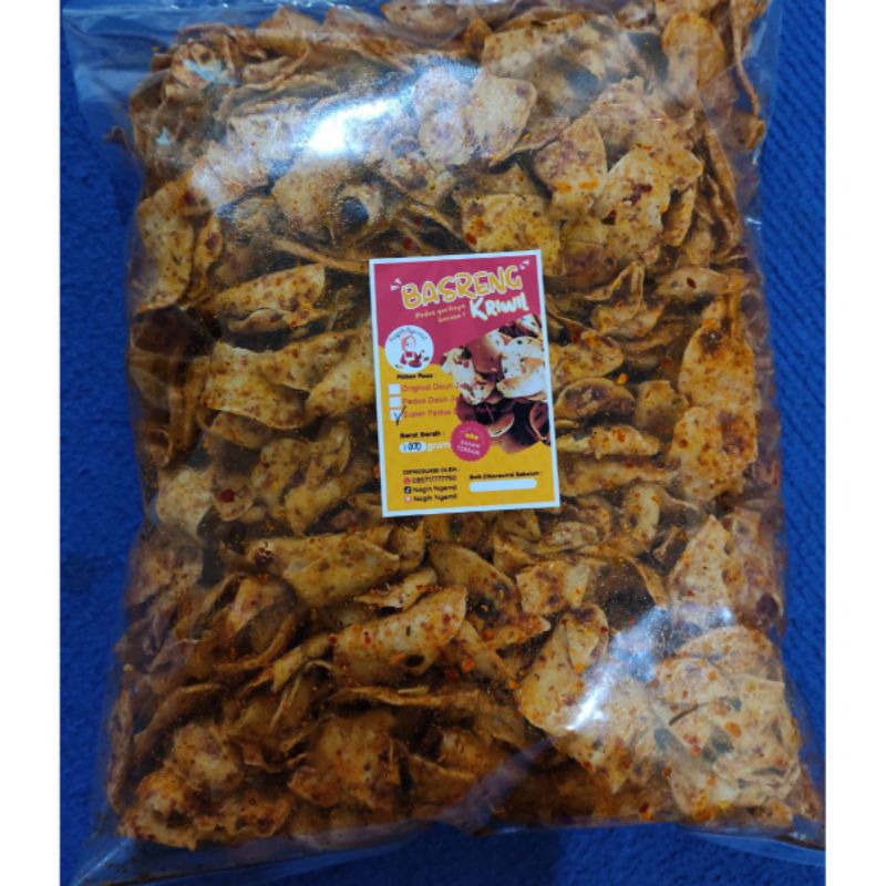 

KRIPIK BASRENG KRIWIL DAUN JERUK / BASRENG NAGH NGEMIL DAUN JERUK 250 gram 500 gram dan 1kg