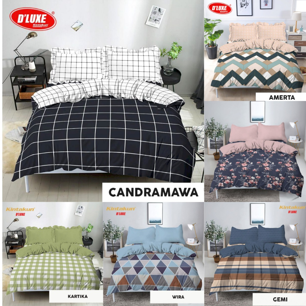 Bedcover Kintakun Deluxe Set Sprei Flat Ukuran 160x200  / Seprai Flat Set BEDCOVER Bagus Kintakun Dl