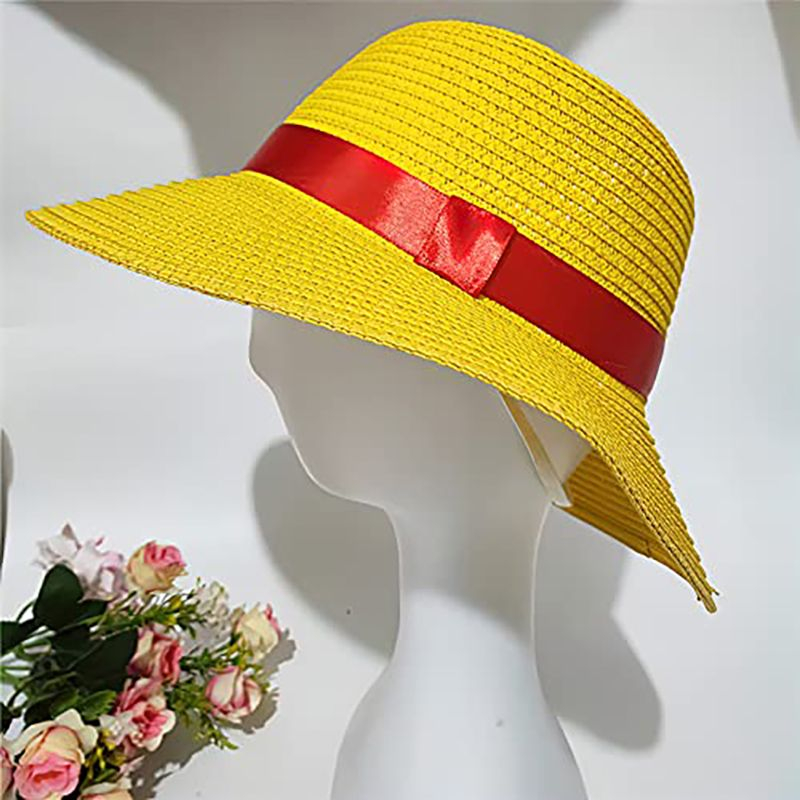 DRIP5588 - Topi Luffy One Piece Anime Topi One Piece Untuk Mugiwara No Luffy Cosplay Original