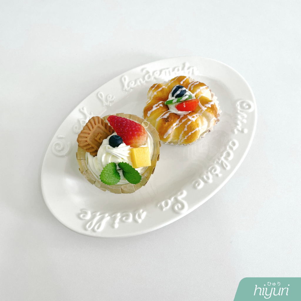 HIYURI Piring makan keramik Paris Oval White/ piring makan/piring makan putih/piring makan aesthetic