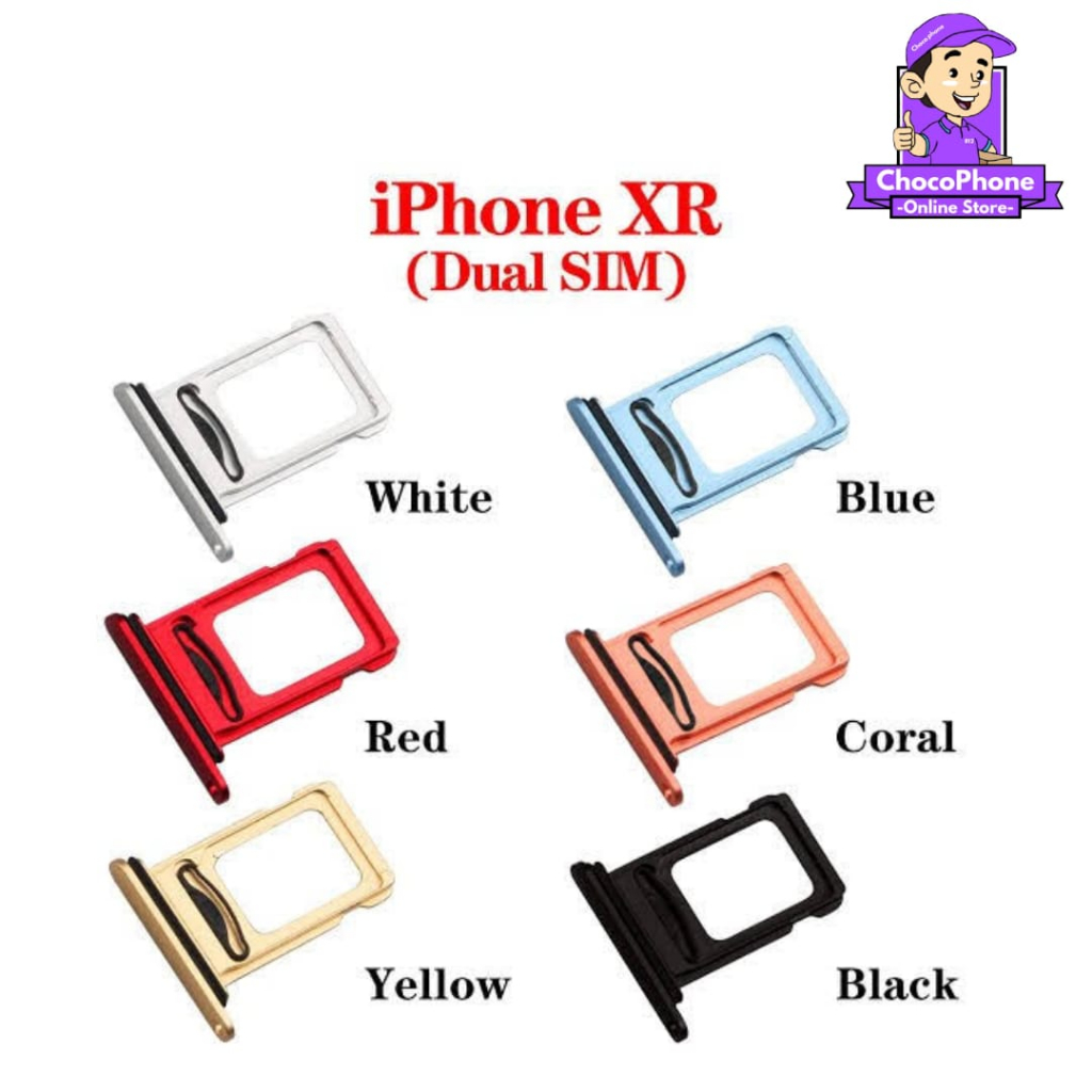 SIM TRAY IPHONE XR DUAL SIM CARD SIMLOCK SLOT SIMCARD TEMPAT SIMTRAY