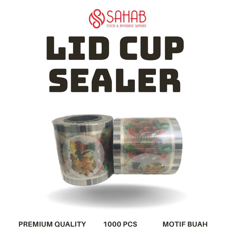 Lid cup sealer / Plastik press cup / Lid cup sealer motif buah