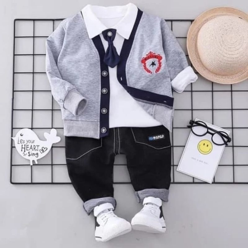 (IMPORT 2-3y) 3in1 baju anak laki-laki