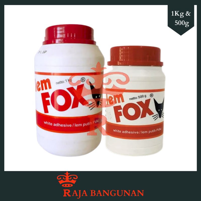 

Lem Fox Putih Serbaguna Perekat Kayu Kertas PVac Botol 500 gram 1 kg
