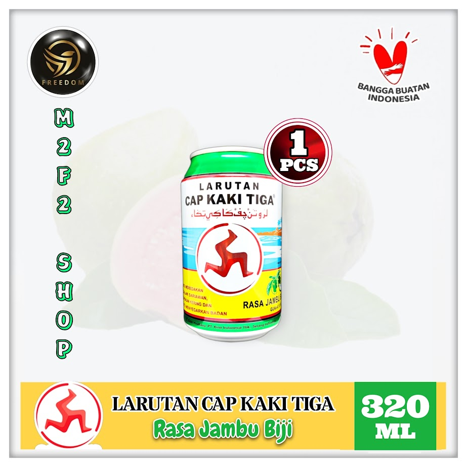 

Larutan Penyegar Cap Kaki Tiga Minuman Kaleng Rasa Jambu Biji - 320 ml (Kemasan Satuan)