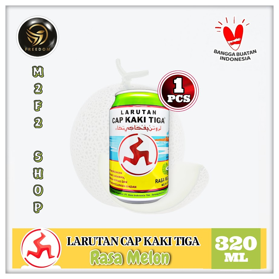 

Larutan Penyegar Cap Kaki Tiga Minuman Kaleng | Rasa Melon - 320 ml (Kemasan Satuan)