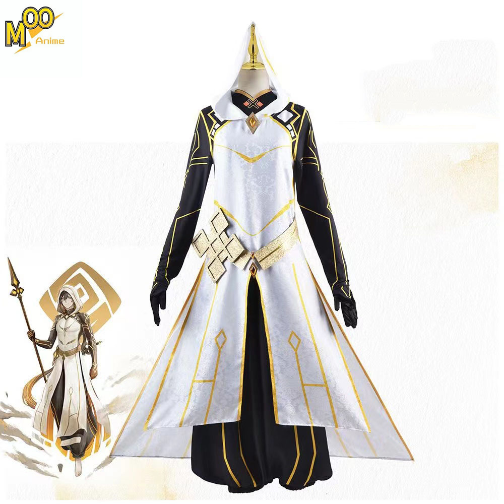 Genshin Impact Morax Zhongli Cosplay Costume Zhongli Set and Wig