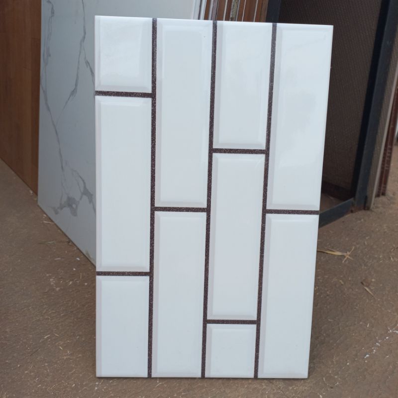 KERAMIK DINDING BATA DAPUR KAMAR MANDI MURAH SIGNATURE CASANOVA WHITE  25X40 KW1
