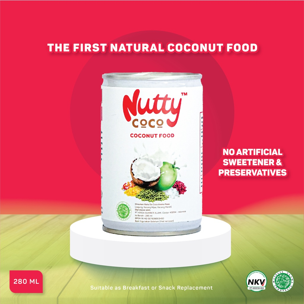 Nutty Coco Minuman Jus Kelapa Organik Coconut Juice *Coco Nico * Minuman Sari Kelapa * Nata De Coco 