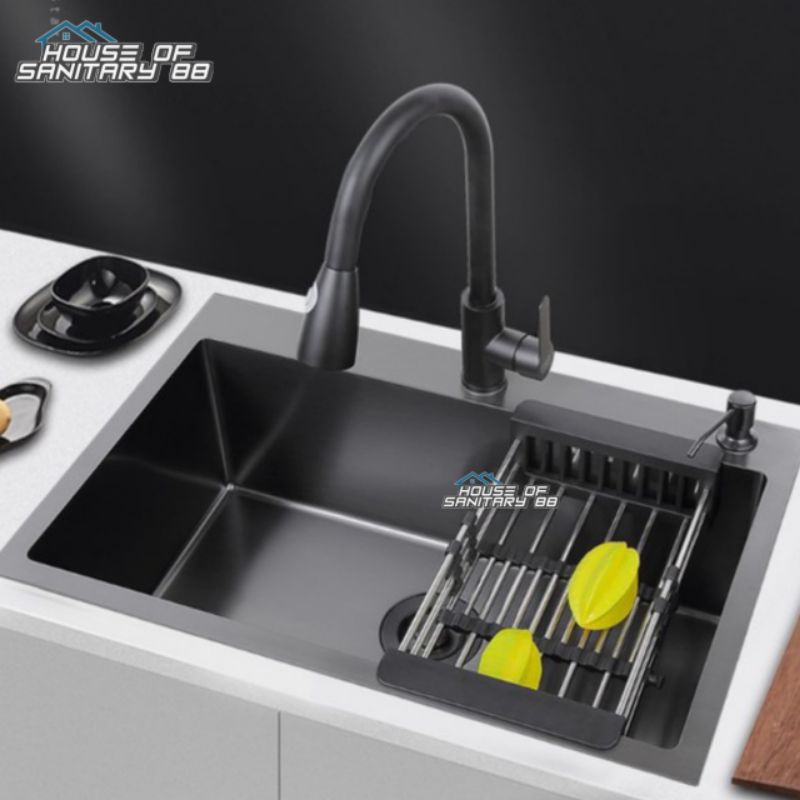 Kitchen sink ONAN 8050 Stainless HITAM / Bak cuci piring original ONAN HITAM