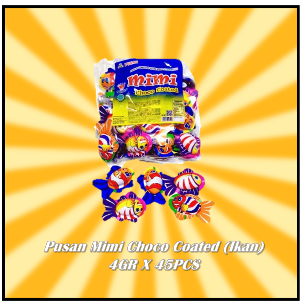 

Pusan Mimi Choco Coated (Ikan) 4GR X 45PCS