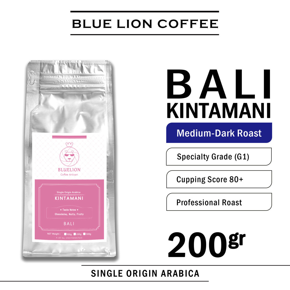 

Blue Lion Coffee Bali Kintamani 200 gram Medium Dark Roast Biji Kopi Bubuk Single Origin Arabica