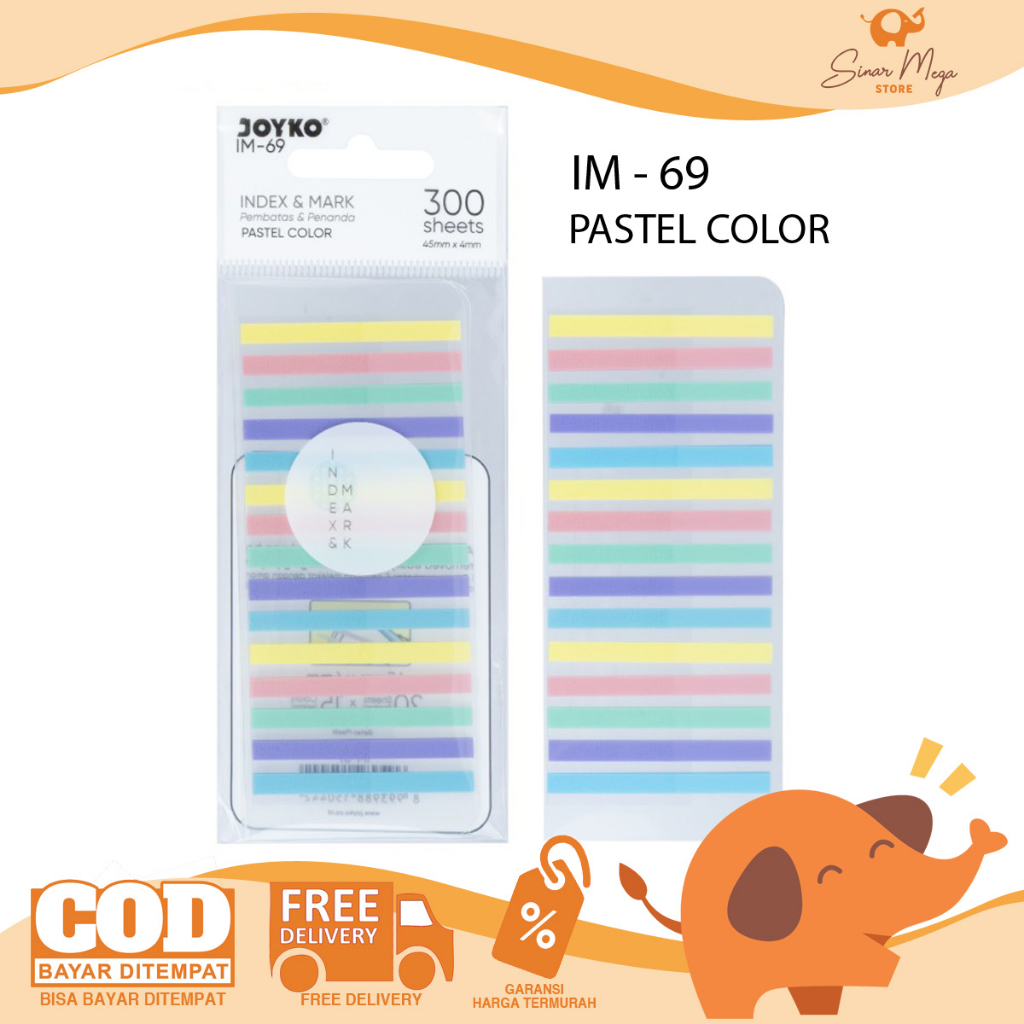 

Joyko Pembatas dan Penanda Index & Memo IM-69 Pastel Color