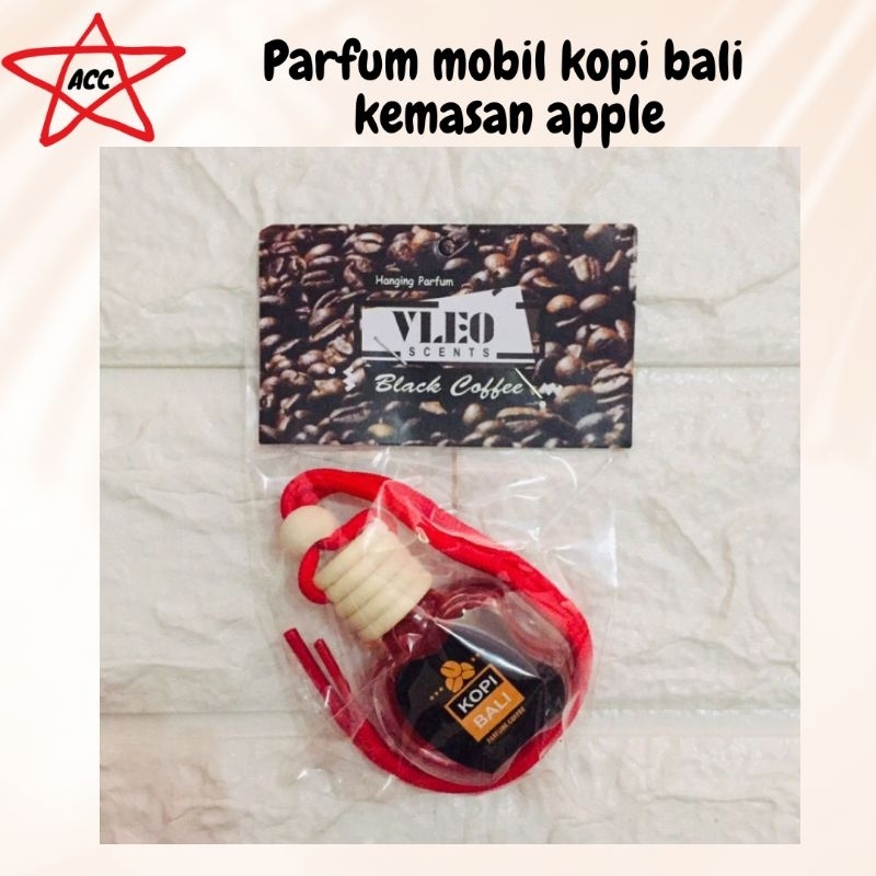 PARFUM KOPI BALI BOTOL APEL / PARFUM MOBIL RASA KOPI BALI / PEWANGI MOBIL GANTUNG KOPI BALI